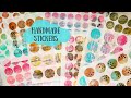 Handmade Stickers - Gelli Printed Labels (great for your Art Journal, Planner or Bullet Journal)