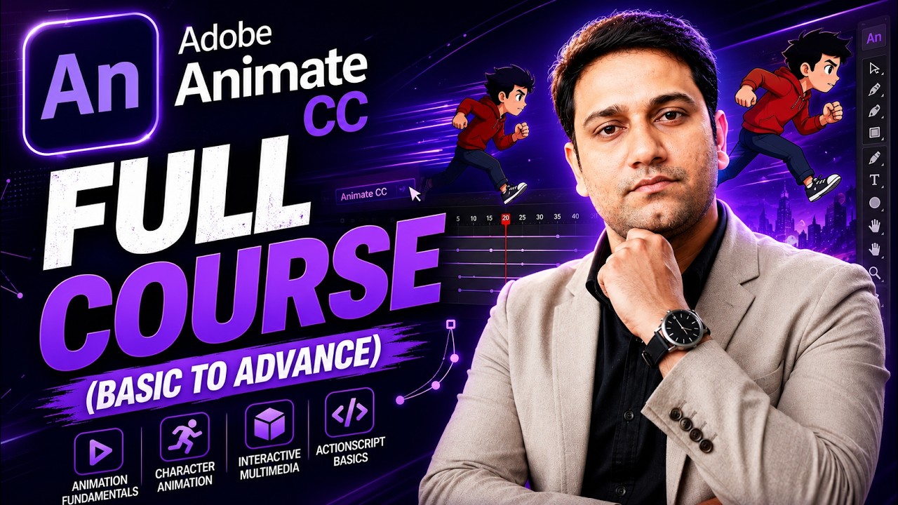Adobe Animate CC Complete Course in One Video in Hindi - YouTube