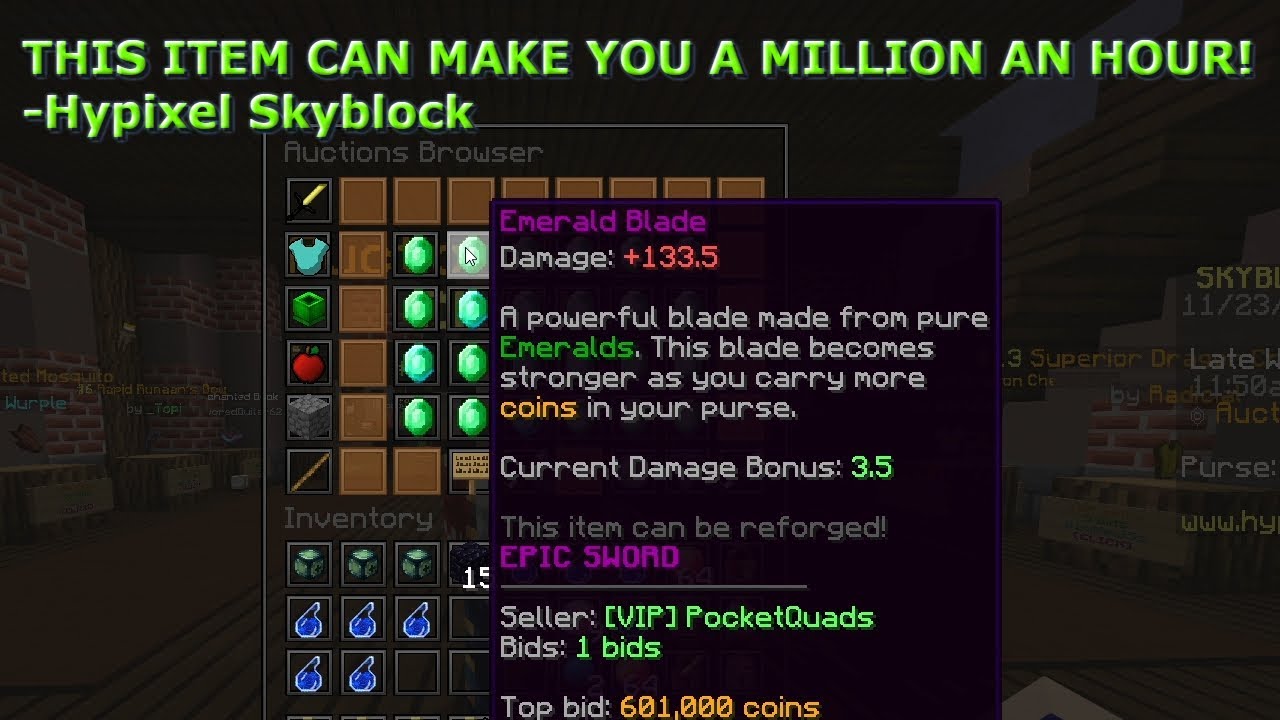 ONE MILLION COINS EVERY HOUR! (Guide) - Hypixel Skyblock - YouTube