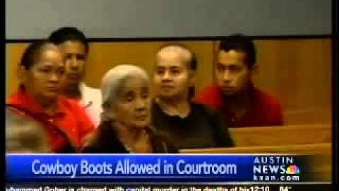 Cowboy boots in courtrooms