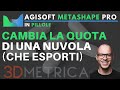 Agisoft Metashape - Esportare una nuvola di punti cambiando la quota