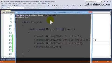 learning about  net with c# in hindi, lesson 04 console input output part 1