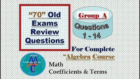 70 Old Exams Review Q