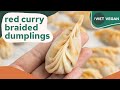 Vegan Red Curry Braided Dumplings for Lunar New Year!