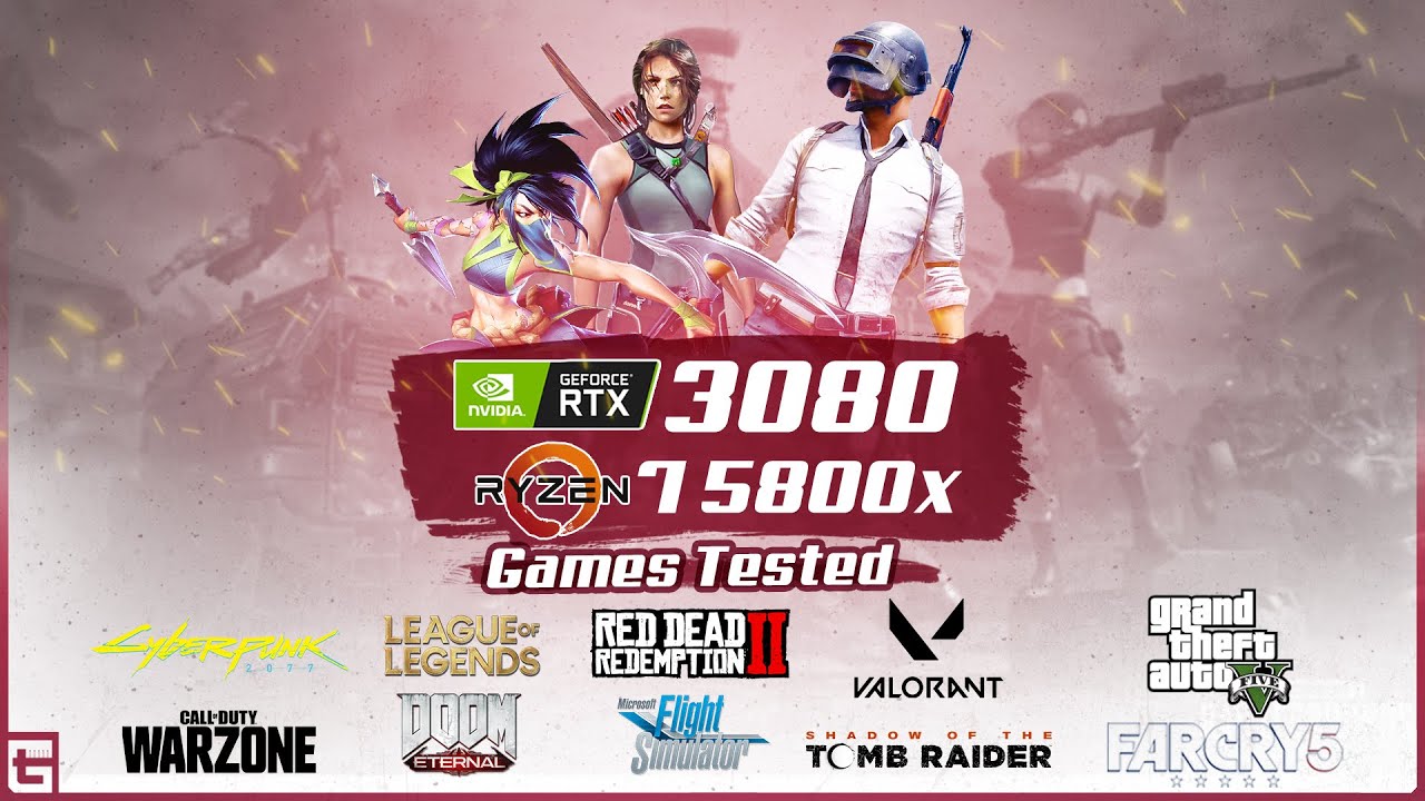 Games Tested on Ryzen 7 5800X - RTX 3080 || Medium - High- Ultra