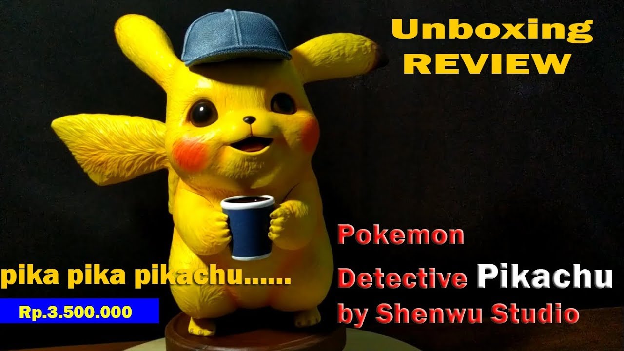 Unboxing + Review Statue Resin Anime Pokemon Detective Pikachu 1/1 by
