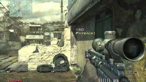 MW3 Trick shot no scope across map