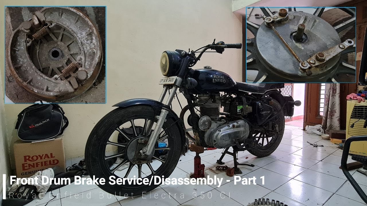 Royal Enfield Bullet Electra 350 Front Drum Brake Service