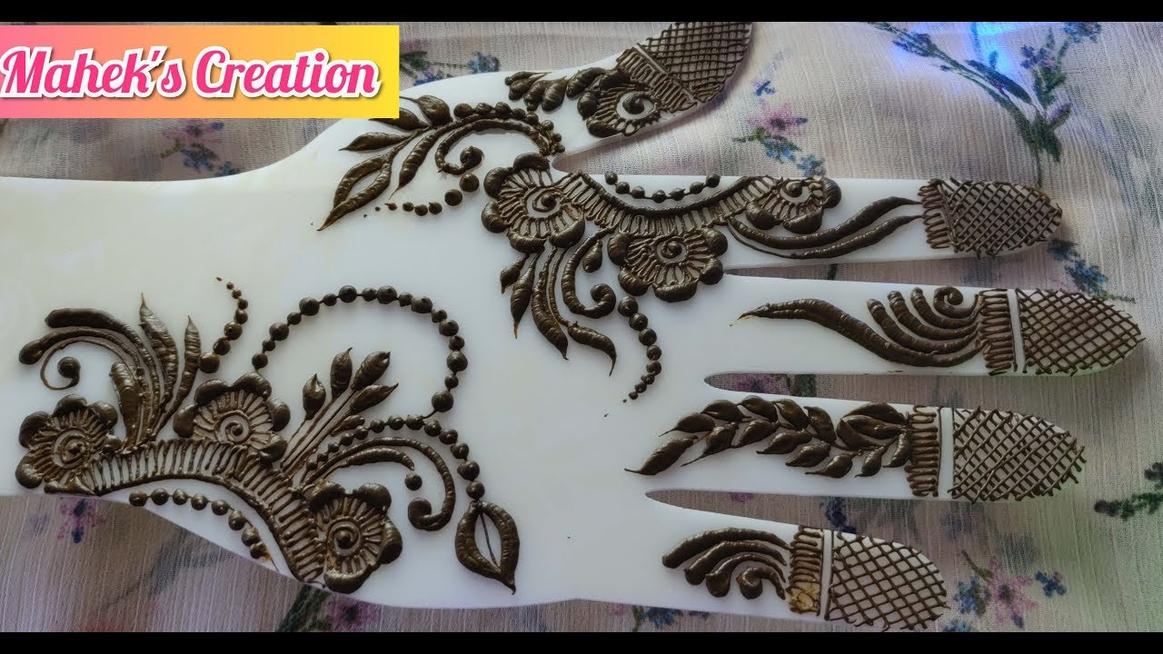 5 minutes easy khaleeji henna design #2 | Mahek's Creation - YouTube