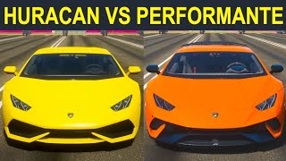 Forza Horizon 4: Ultimate Lambo Drag Race! l Lamborghini Huracan Performante vs. Lamborghini Huracan