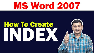 How to create index in ms word 2007 I in hindi I 2021 I Techwala Suraj