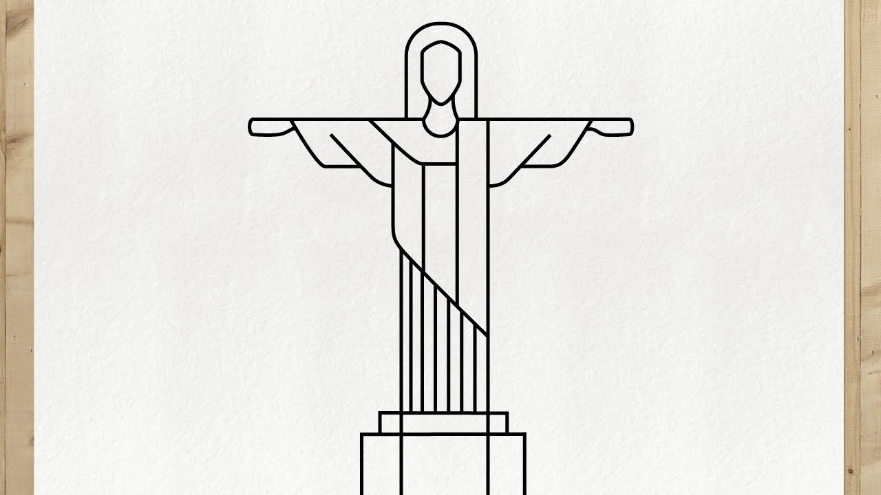 COMO DESENHAR O CRISTO REDENTOR ️ | Brasil | Monumentos Famosos ...