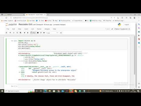 Python GUI Tkinter 2 : Preventing the GUI from being resized