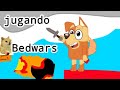 Jugando bedwars por primera ves en video