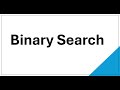 Learn Binary Search With Example