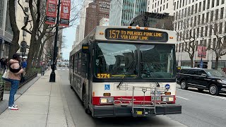 CTA Bus Ride 157 Streeterville/Taylor From Ohio To Polk Pink Line CTA New Flyer D40LF #2007 #1616