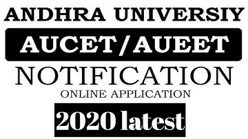 AUCET 2020 NOTIFICATION, ONLINE FEE! !Telugu all in one channel 9