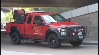 Brush Fire Response w/ Hazmat  Needham, The Woodlands, South County, Conroe Fire Department