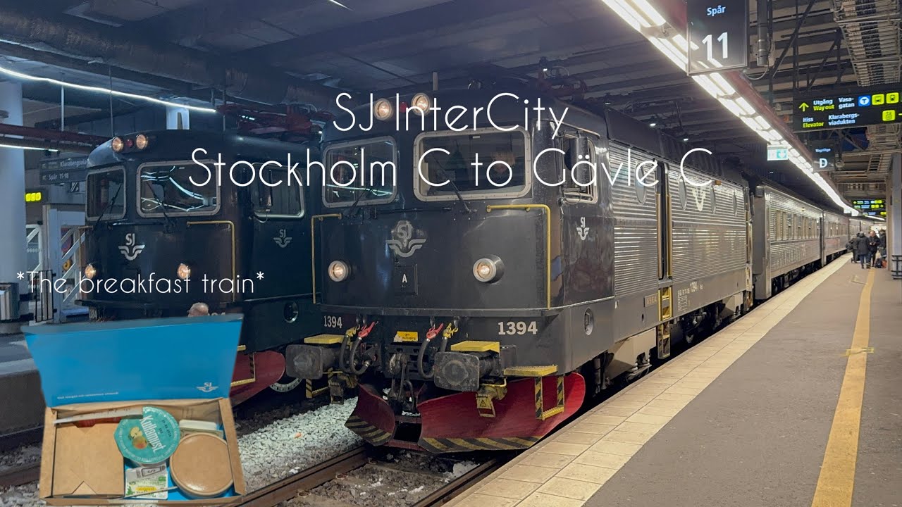 🇸🇪 SJ InterCity | Breakfust Train | Stockholm to Gävle!