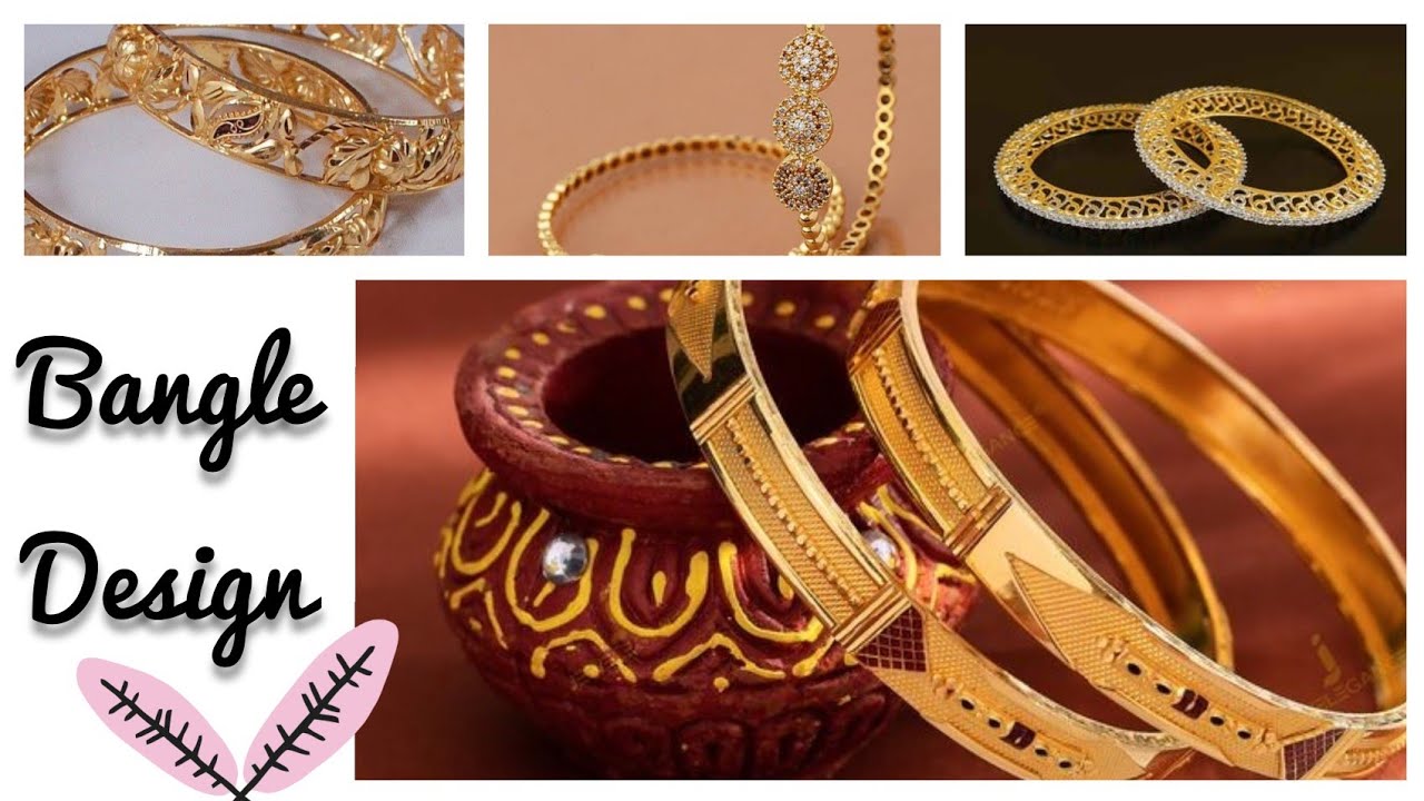 Gold Bangle Design -unique design, gold churi,latest collection - YouTube