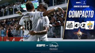 NEYMAR VAI BEM E CLASSIFICA O SANTOS CONTRA A UCV COM GOLS DE GABIGOL, RONY E MENINO | COMPACTO