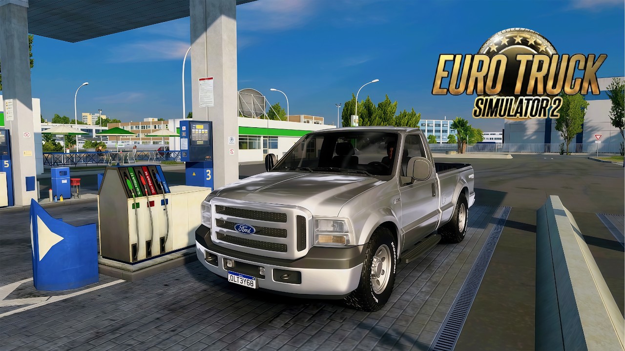 Ford F250 - Euro Truck Simulator 2 [POV Wheel Game Play]