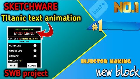 how to make Titanic text animation,in sketchware tutorial, wave animation #injector  #sketchwareapp