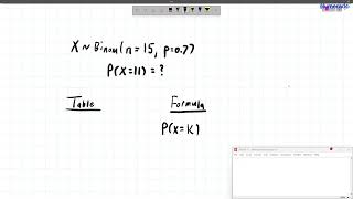 is a random variable with a binomial distribution with n = 15 and p = 0.7. Use the binomial table (…