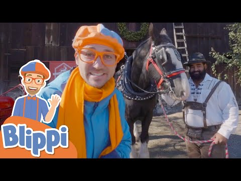 Blippi Visits The Horse And Reindeer Farm | Animals For Kids