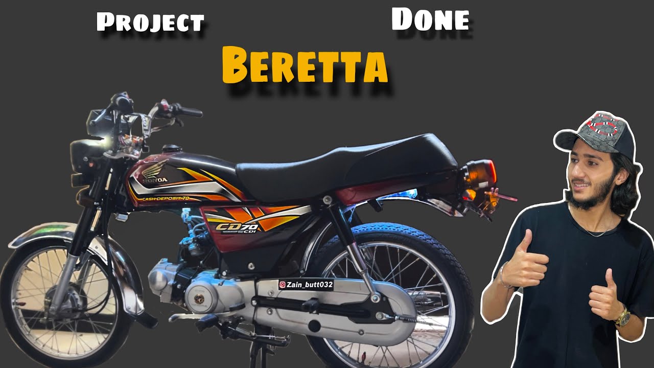 Beretta Is Ready To Go 😍 | New Stickring | Honda 70 Best Modified 🔥