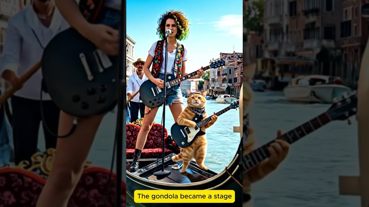 Our Gondola Concert Caused A Traffic Jam In Venice. 🚣‍♀️⚡