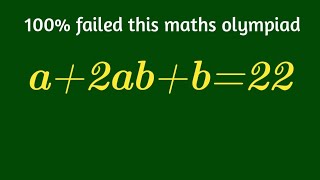 USA Olympiad Mathematics Algebra problem: Can you find a & b in 3 minutes