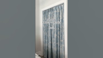 How to replace sliding closet doors with a curtain #diycloset #diyprojects #sewinghacks