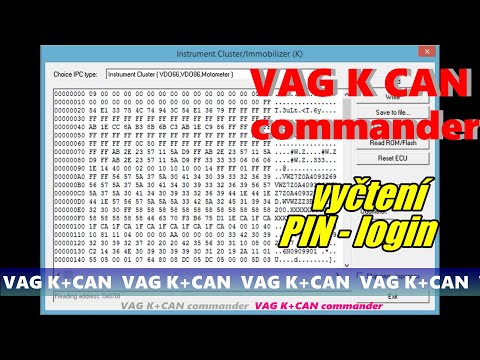 VAG K+CAN Commander vyčtení PIN Login Imobilizéru VW/AUDI/SEAT/ŠKODA