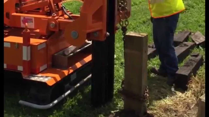 Easily Pull Out Wooden Posts With The Guardrail Post Driver Hammer