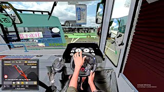 Bus Driver Loses Control eurotruck simulator 2 steering wheel gameplay|bus game screenshot 4
