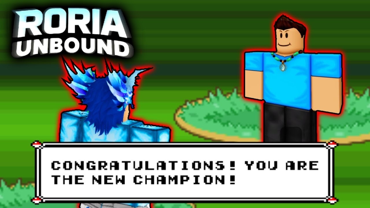 Roria Unbound gameplay thumbnail for Beating The ELITE 4 & Becoming The CHAMPION In Roblox Pokemon Brick Bronze (Roria Unbound)