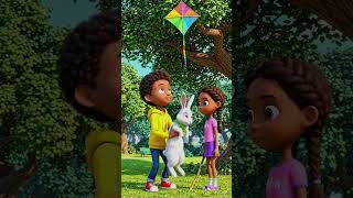 Cute Bunny & Kids Fun Adventure in Flower Garden 🌸🐰#shorts #viral #cartoon #us #usashorts #usedcars