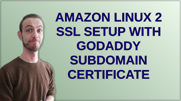 Amazon Linux 2 SSL setup with Godaddy subdomain Certificate
