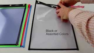 CLI-50920 C-Line Assorted 9" x 12" Heavy Duty Super Heavyweight Plus Shop Ticket Holder Demo