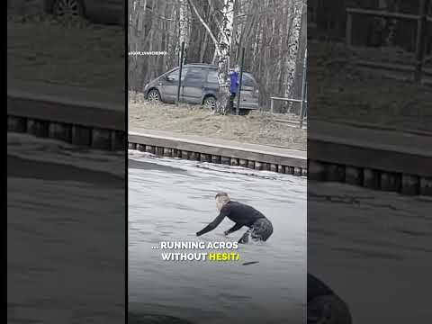 Video: Se mannen riskera sitt liv för att rädda sin hund i raserande eld