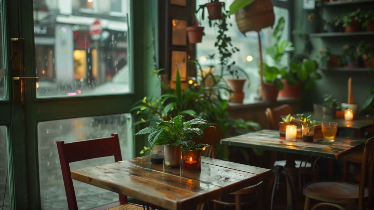 6 Hours of Cozy Rainy Cafe Ambience ☕️ | Warm Coffee Shop Sounds for Relaxing, Studying, or Sleeping