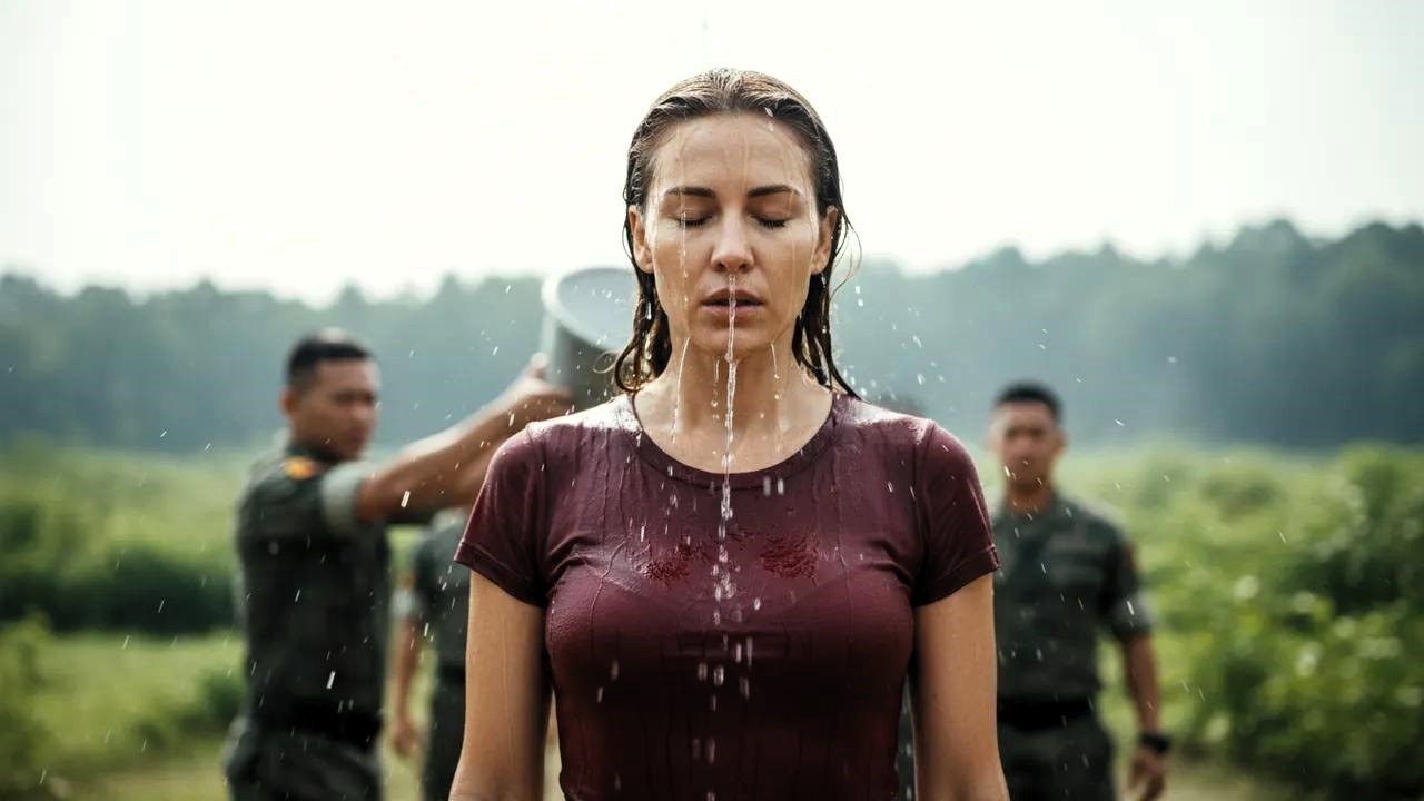 Oficer z pogardą oblał ją wodą, a ona rozbiła go jednym ciosem.