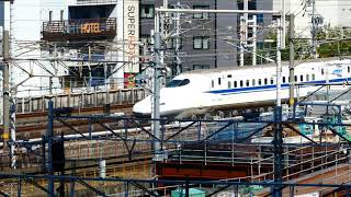 名古屋駅に入線する東海道新幹線N700系 2019.8.10
