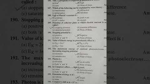 B.Sc Second Year Objective Questions Physics Paper three Quantum Mechanics part-5 ...           #bsc