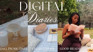 Digitial Diaries Fall Picnic Date, Charcuterie, Reading, & Solitude