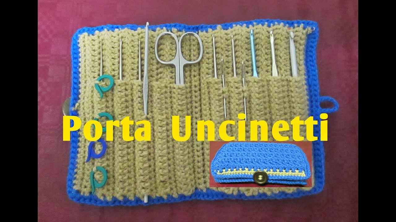 Porta Uncinetti all'Uncinetto Tutorial  Crochet hook case, Crochet case,  Aluminium crochet hooks