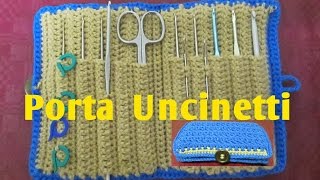 Tutorial Porta Uncinetti all'Uncinetto -Giusy 66. 