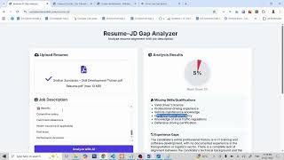 Resume JD Gap Analyzer