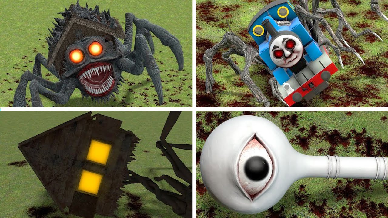 HOUSEHEAD BUS EATER, HOUSE HEAD, CURSED THOMAS VS ALL TREVOR HENDERSON EVERY DEATH POSITION In GMOD!